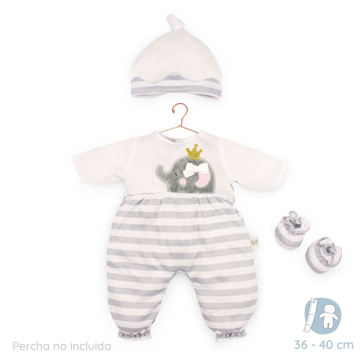 Pelele a rayas elefante