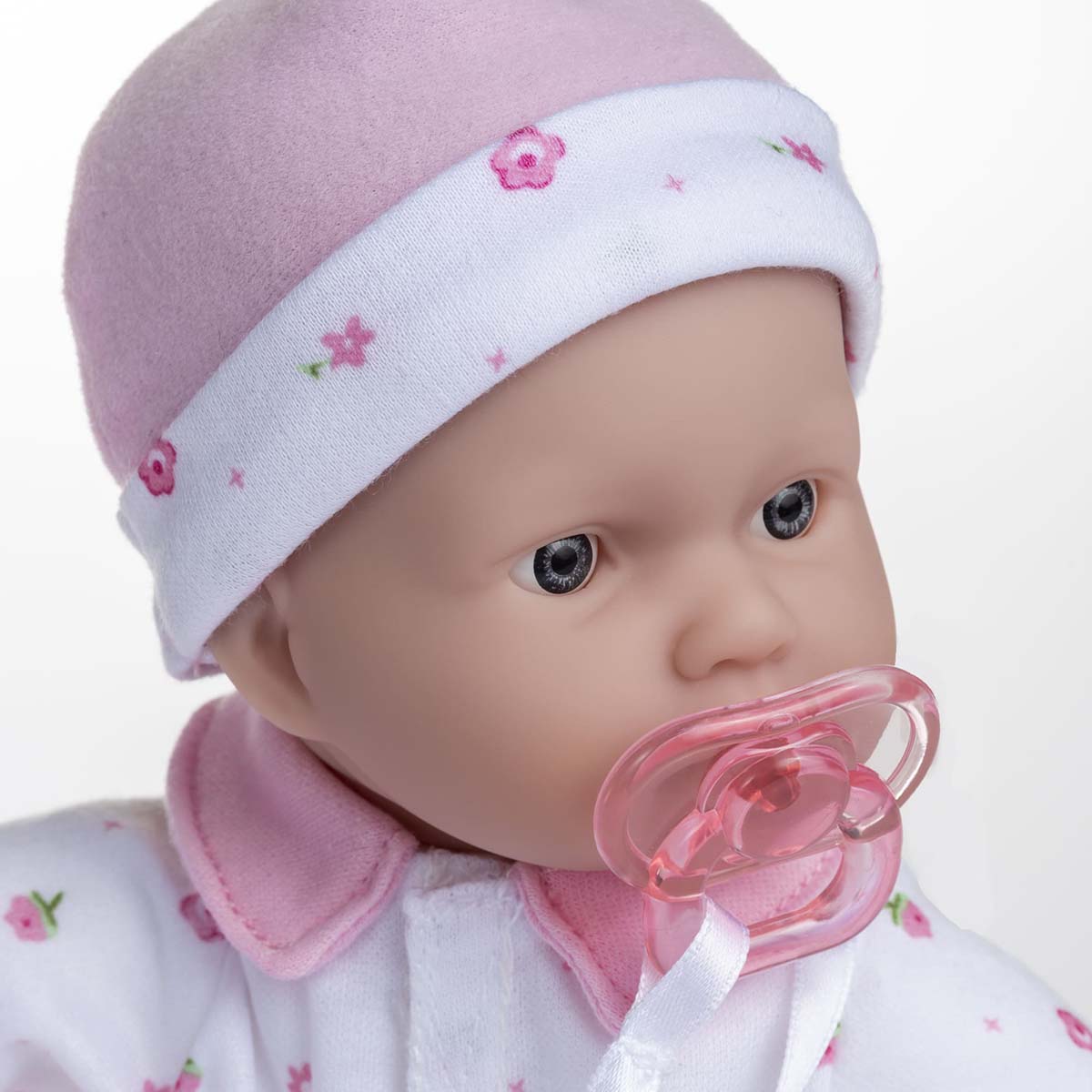 Muñeca La Baby rosa 28 cm para dormir con pijama, chupete y manta