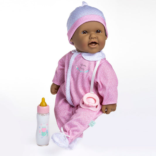 Hispanic La Baby doll 40 cm to sleep with pajamas, pacifier and bottle