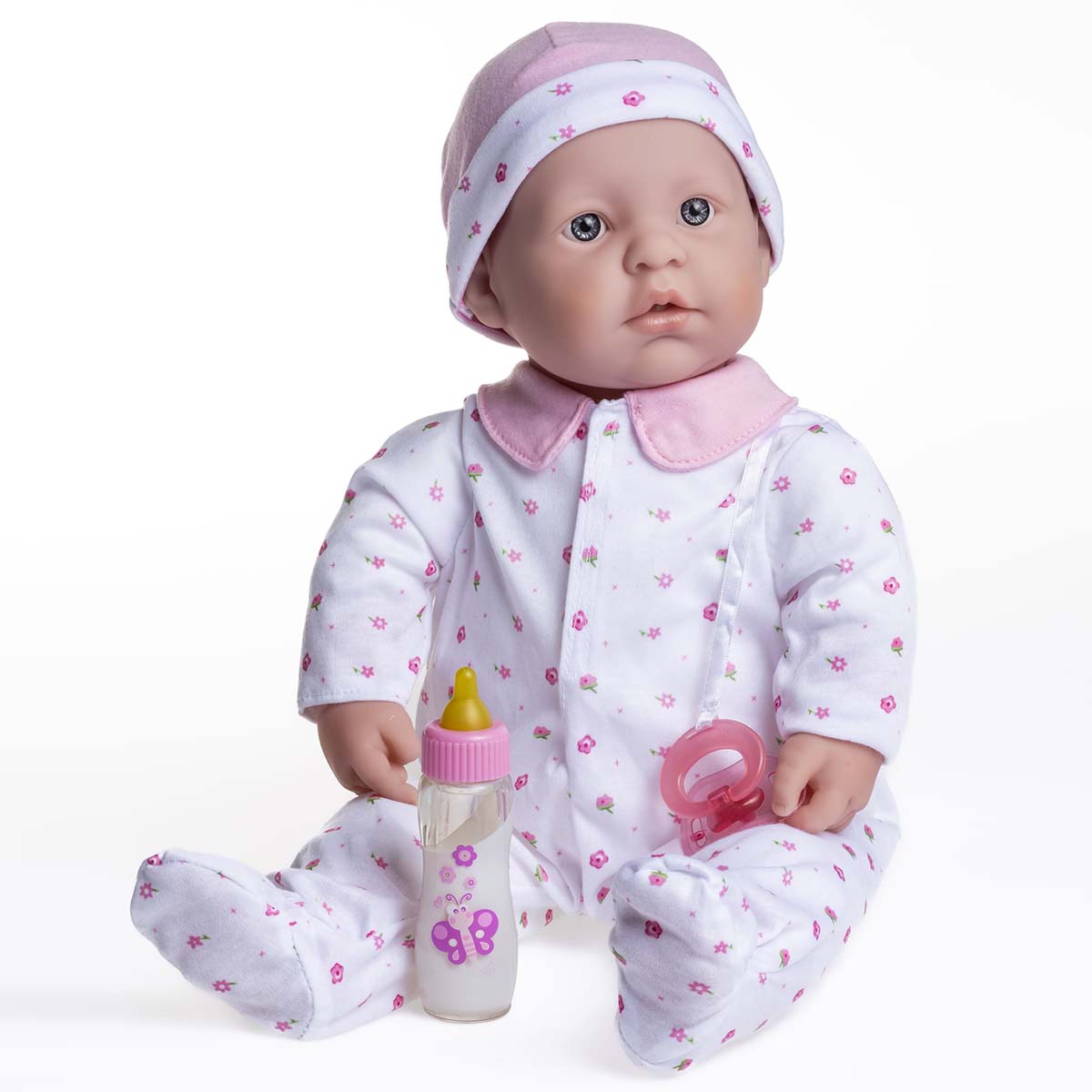 Sleeping doll 51 cm with pajamas, pacifier and bottle