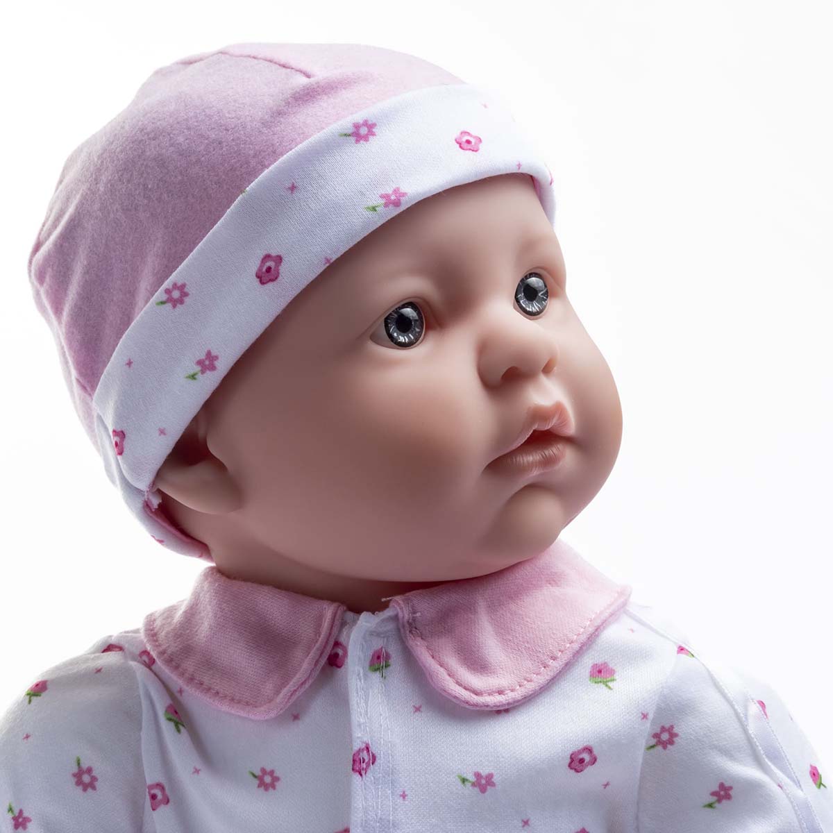 Muñeca La Baby rosa 51 cm para dormir con pijama, chupete y biberón