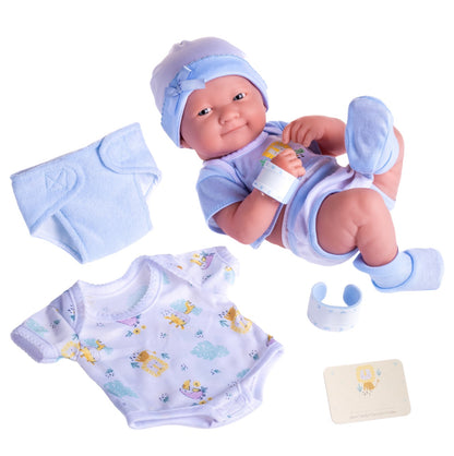 Muñeca con set de ropa azul