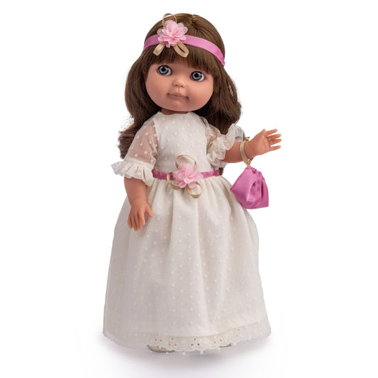 Chloe doll with communion dress and shoes