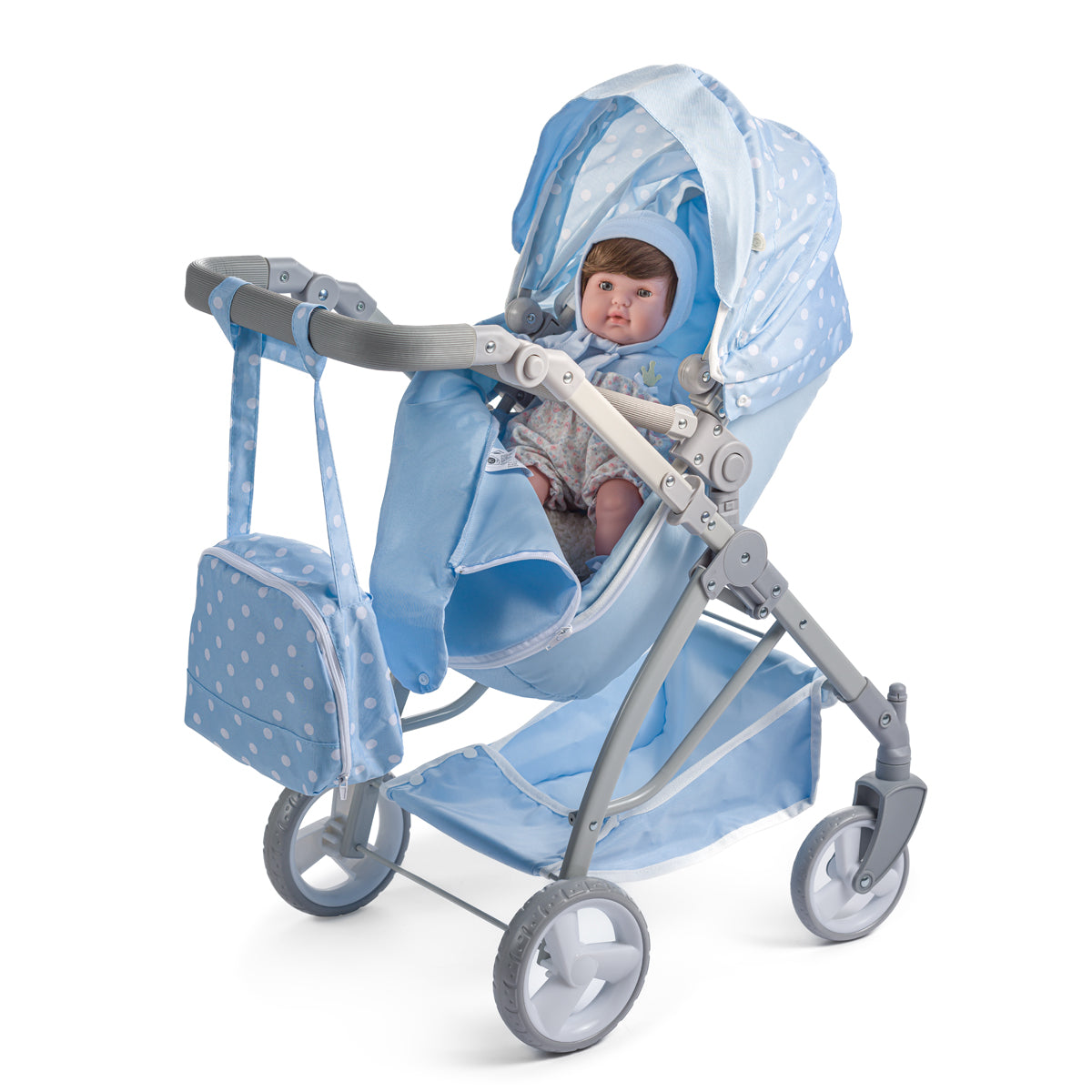 Folding stroller for dolls up to 45 cm