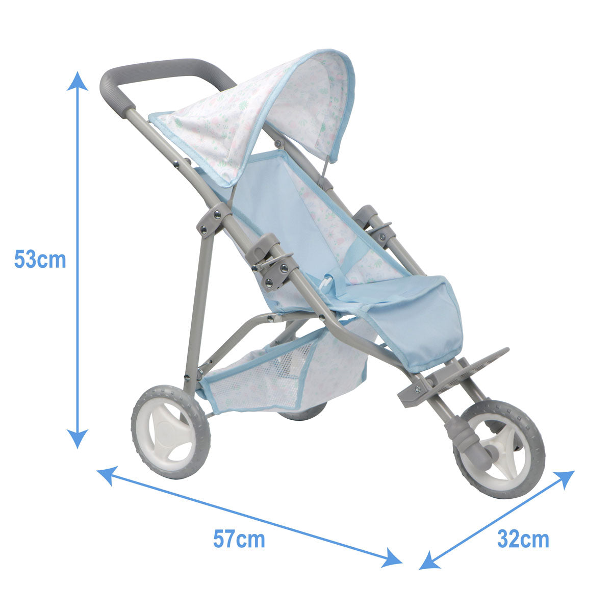 3-wheel folding walking chair for dolls up to 45 cm