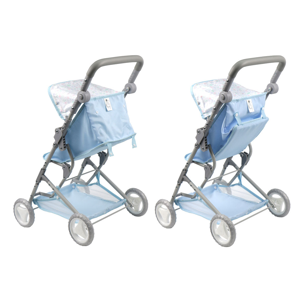 Umbrella mode folding stroller for dolls up to 45 cm