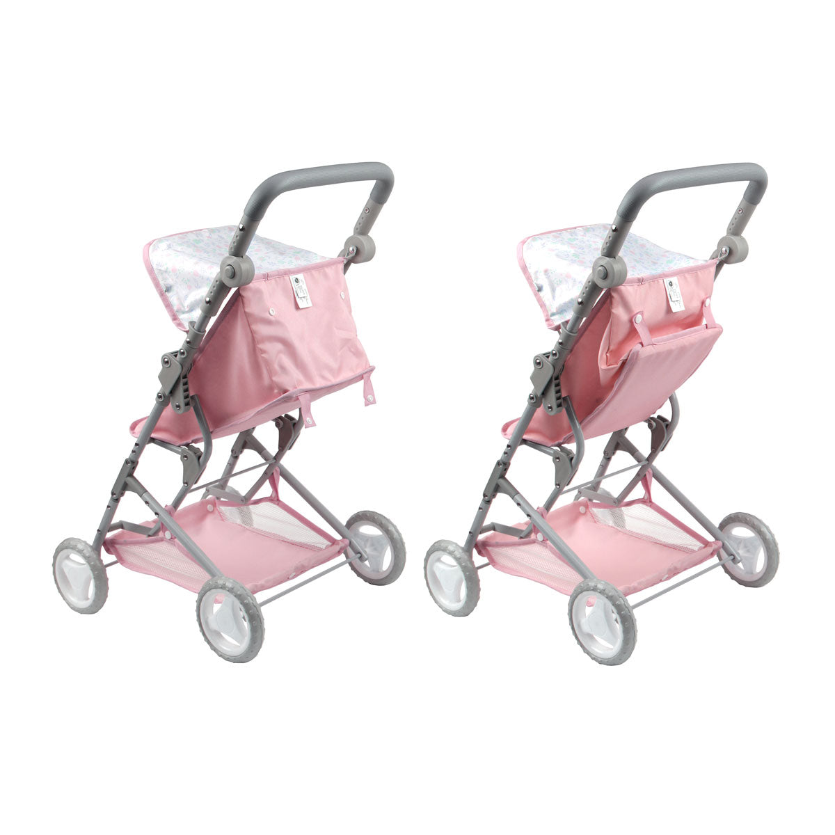 Umbrella mode folding stroller for dolls up to 45 cm