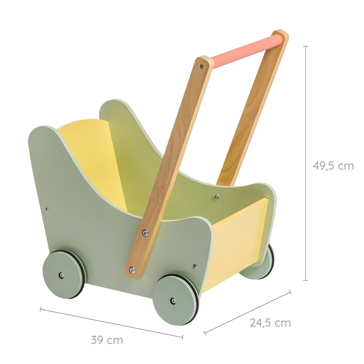 Toy cart with wheels