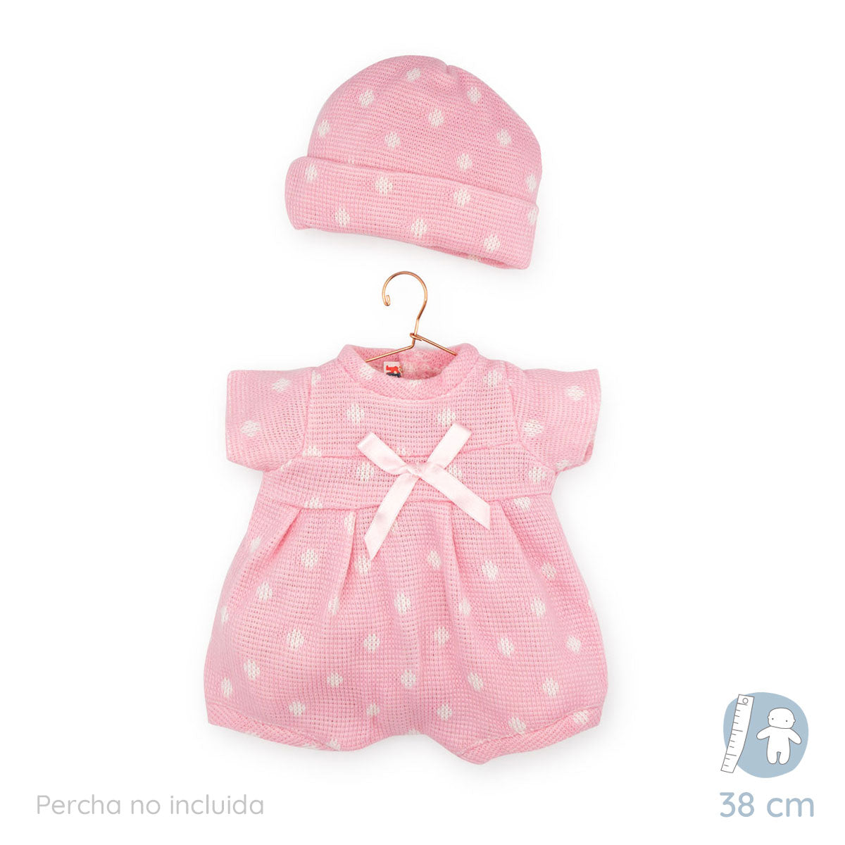 Pink polka dot short jumpsuit