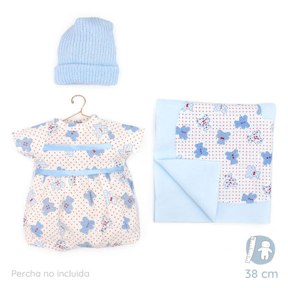 Conjunto azul estampado osos