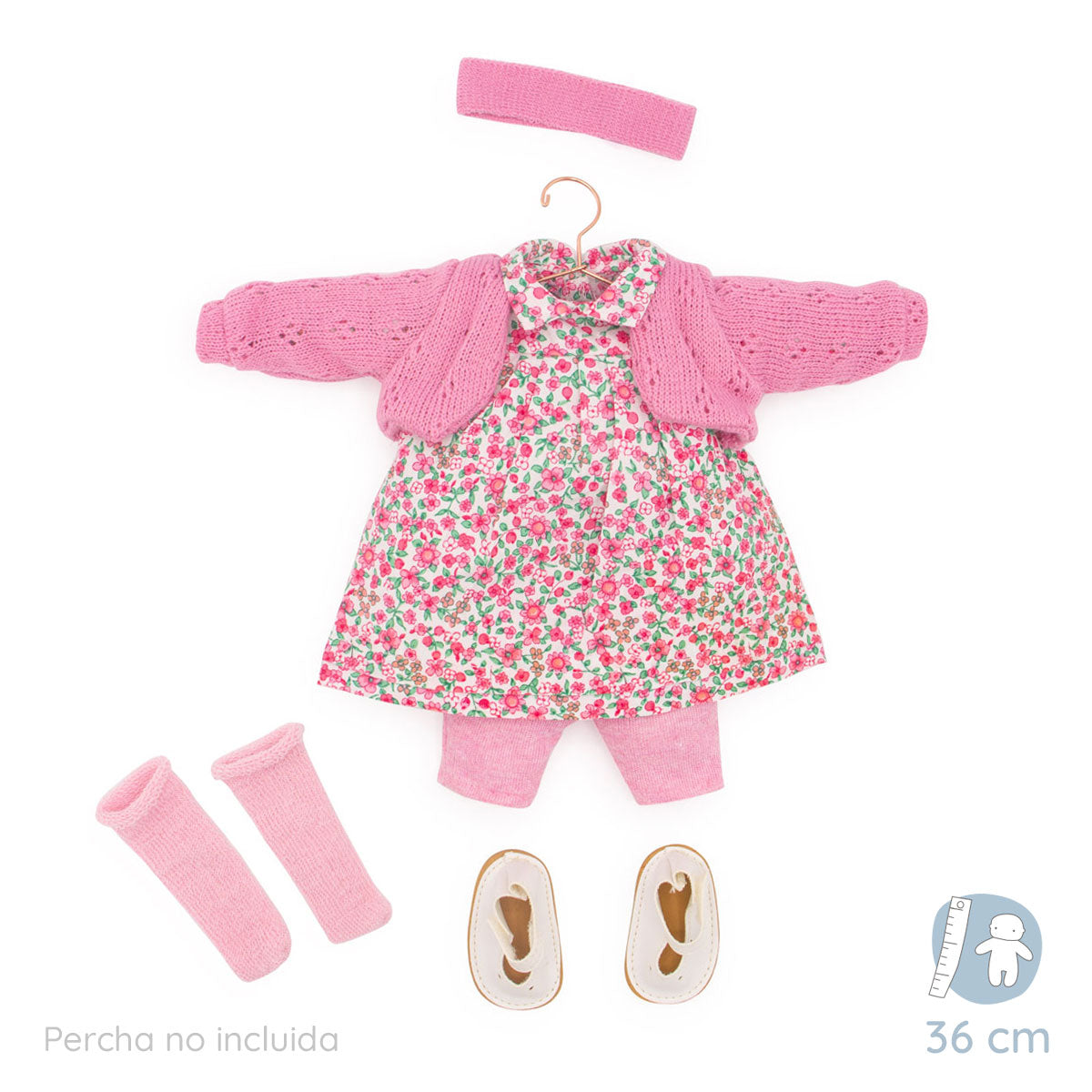 Conjunto rosa con estampado de flores