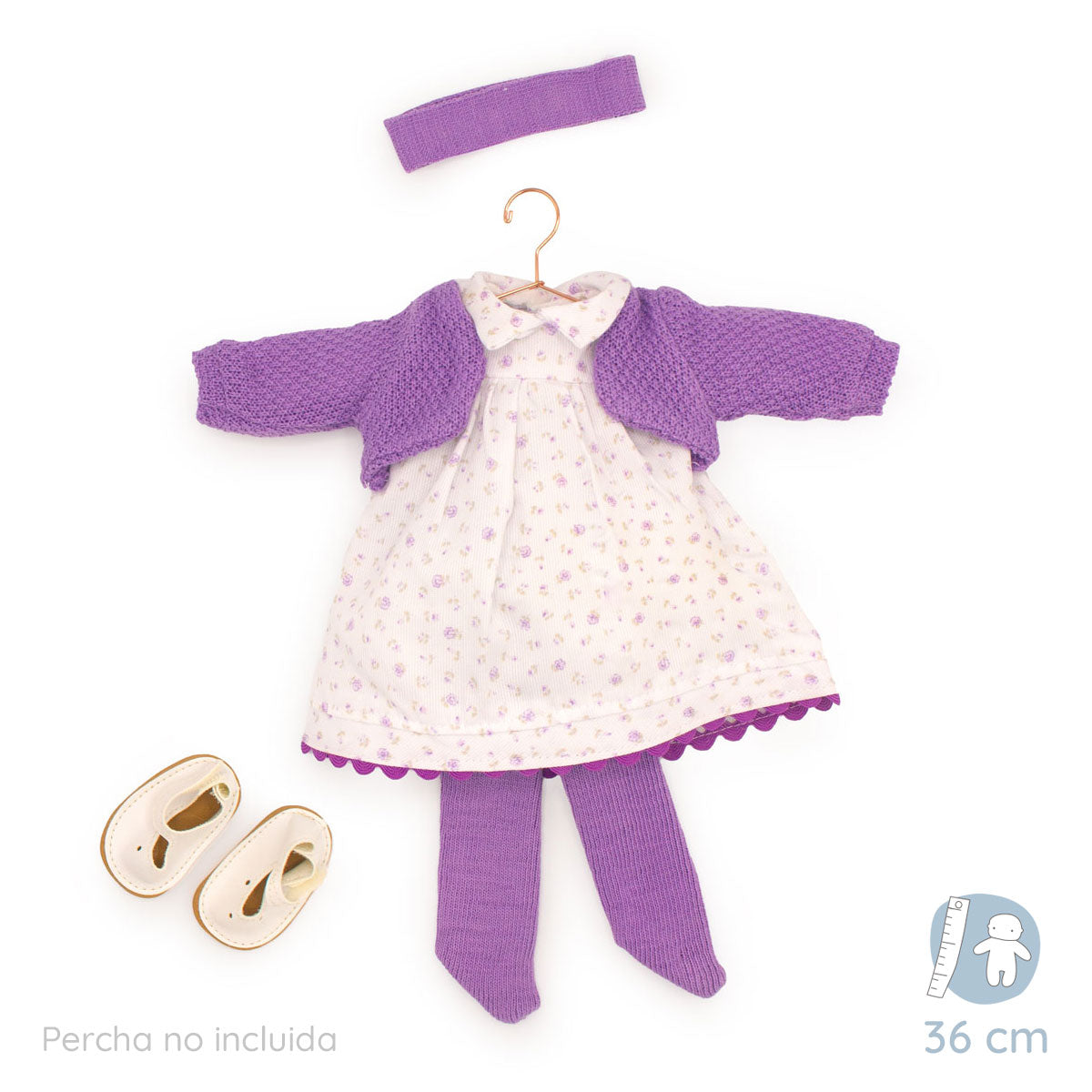 Conjunto morado con estampado de flores